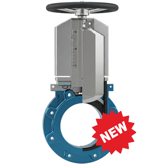 [MKGV-20-0080-N10-42A4ST09] Model M-KGV Knife Gate Valve, DN80-PN10, Knife A4-SS316L (1.4404). Operation: Handwheel