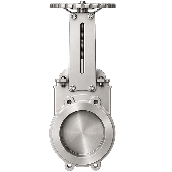Model SS-WA-KGV Stainless Steel Knife Gate Valve, DN600-PN10, WAFER Type, Body: SS316-CF8M, Knife A4-SS316L (1.4404). Operation: Handwheel