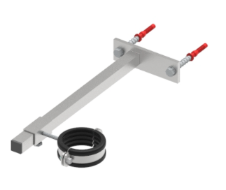 SCHACHT System Wandkonsole 300mm - A4-AISI316 mit gelagerte Schacht Systemadapter 25x25 nach 30x30